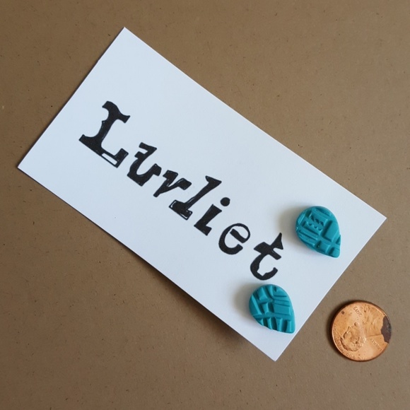 Cool Earrings Peacock Turquoise - Picture 1 of 1